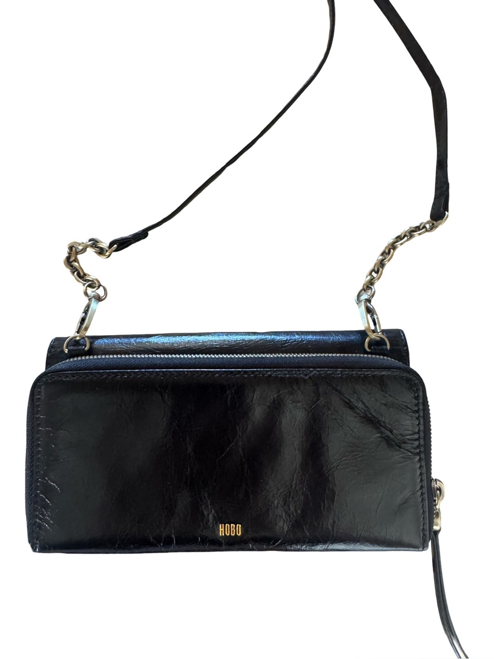 HOBO Rubie Black Leather Crossbody Wallet Bag - Picture 2 of 8